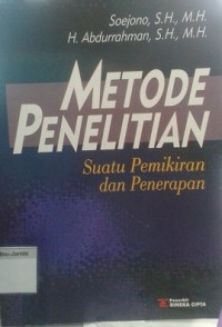 METODE PENELITAN SUATU PEMIKIRAN DAN PENERAPAN